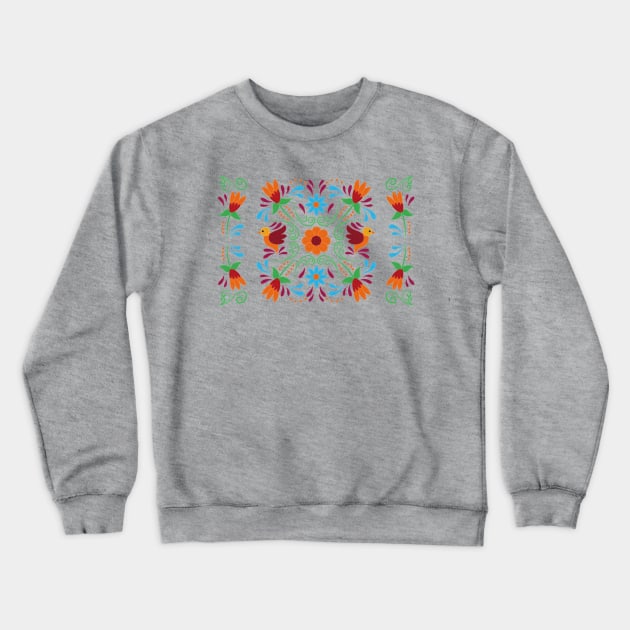 Mexican Embroidery Crewneck Sweatshirt by Mako Design 